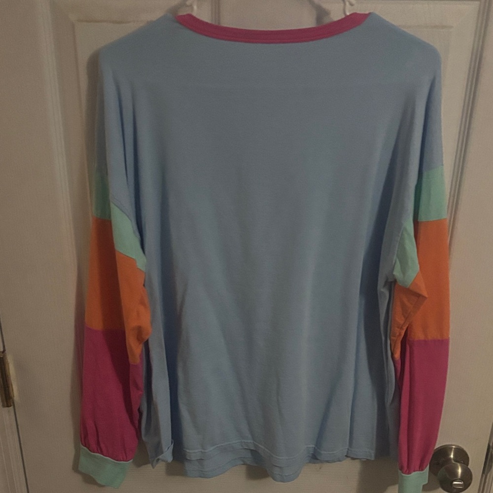 SHEIN Colorblock Sweatshirt - Blue, Pink, Orange, Mint size Medium - Picture 7 of 7